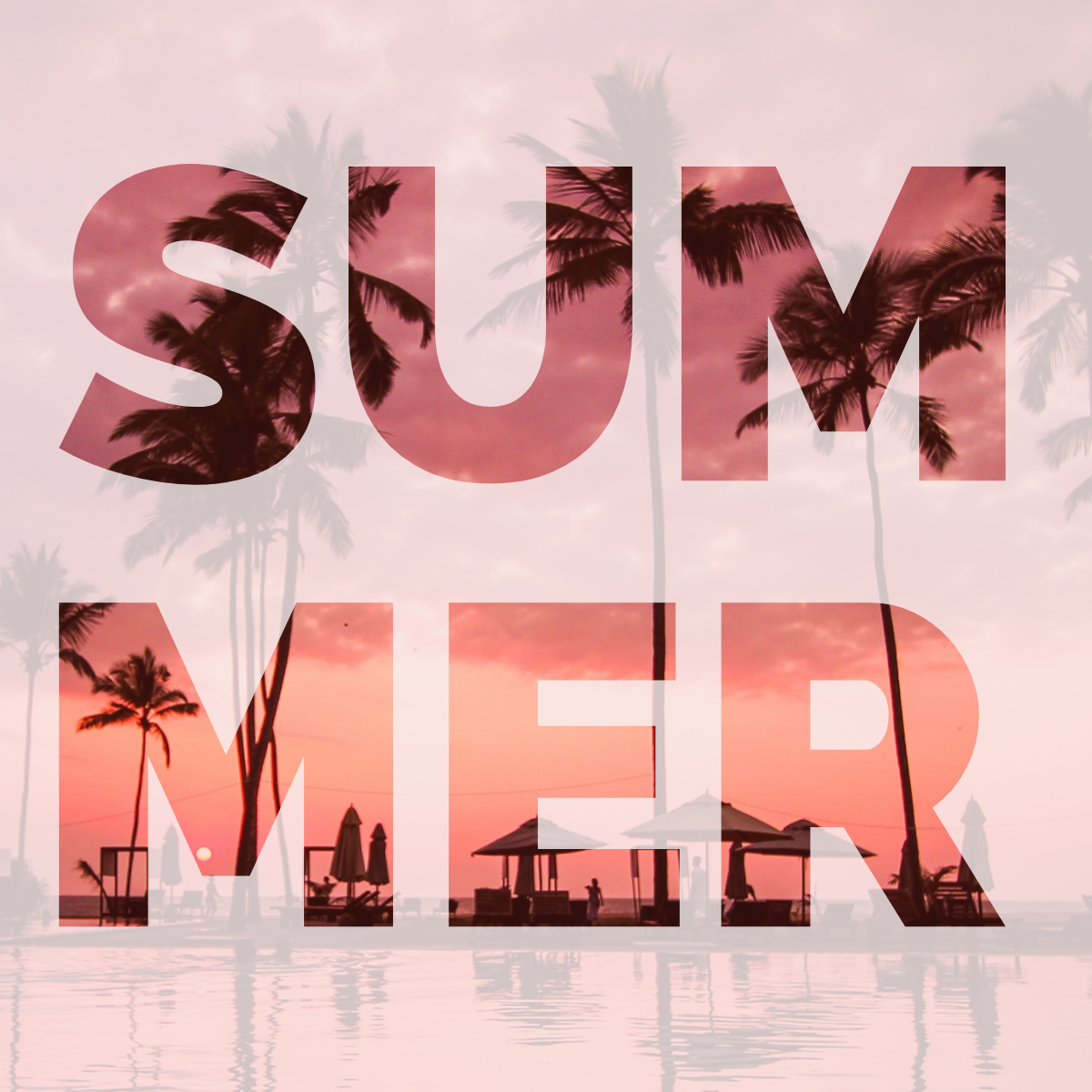 Red and Black Warm Toned Summer Instagram Square