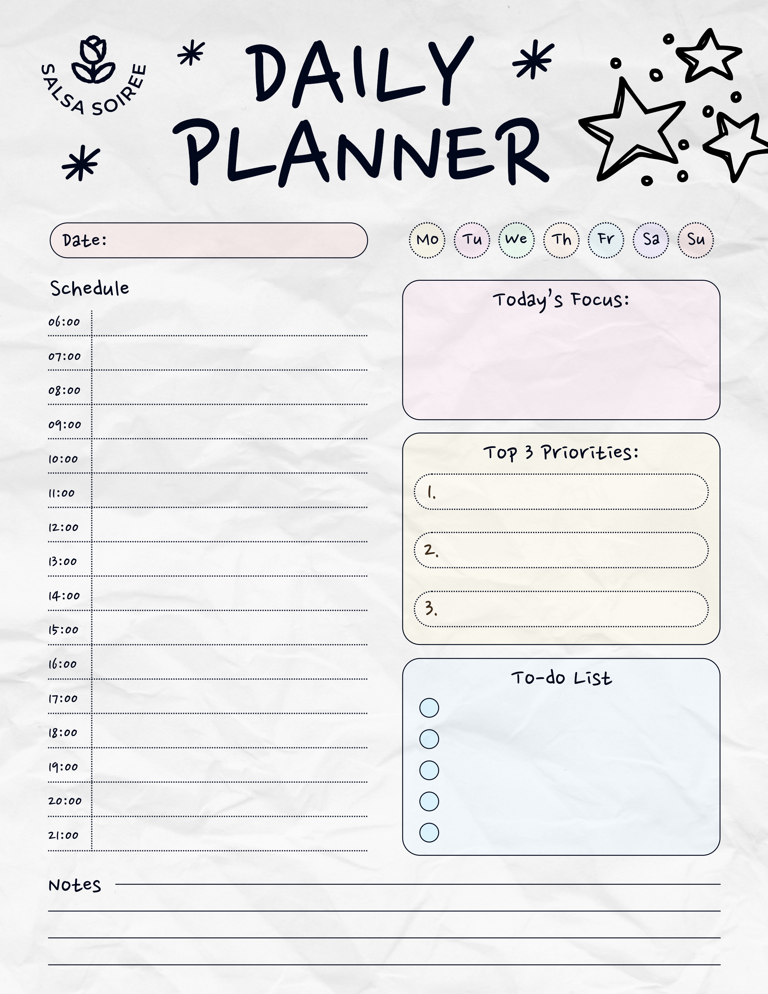 Grey Daily Planner