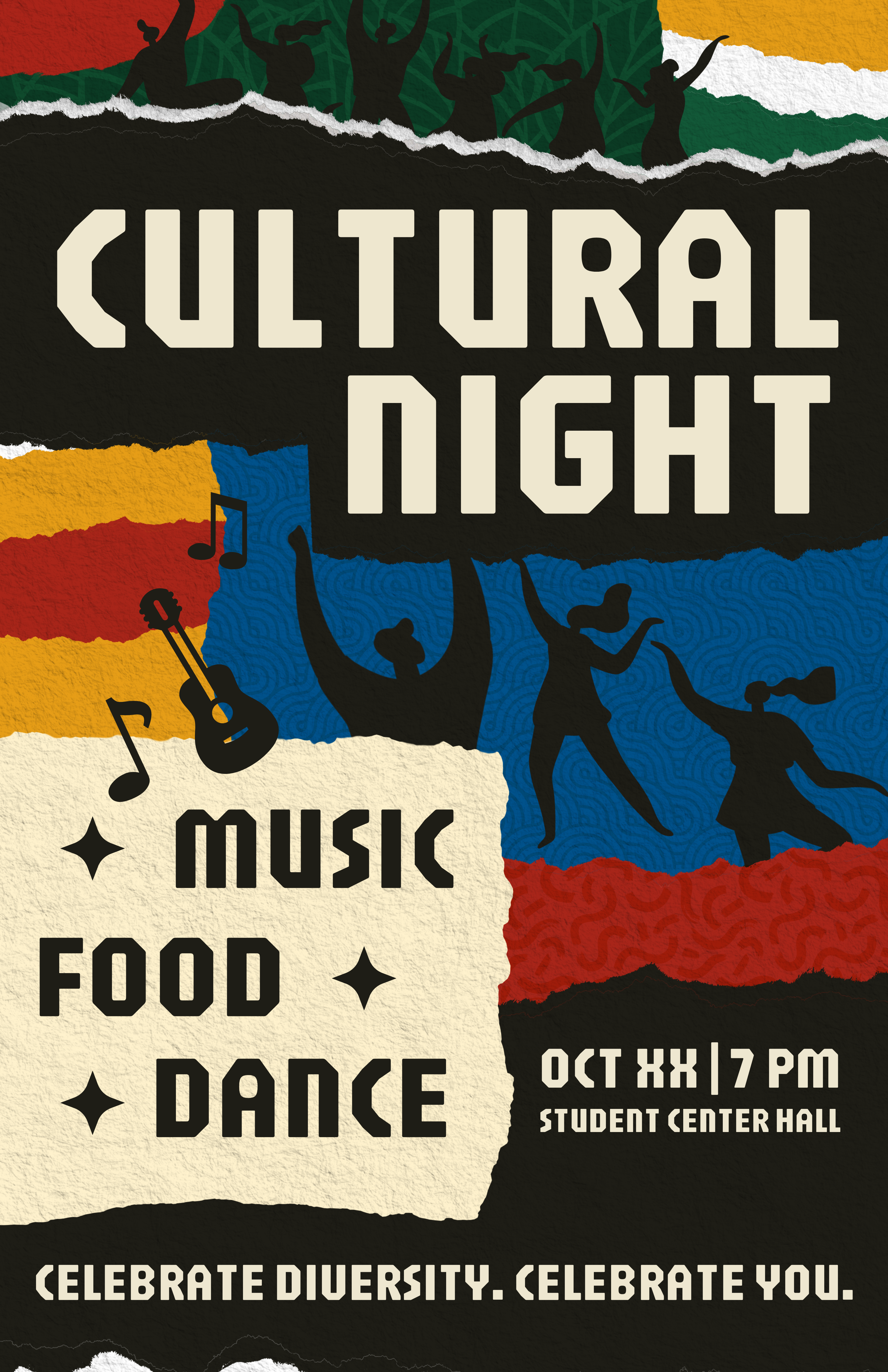 Colorful Cultural Night Poster