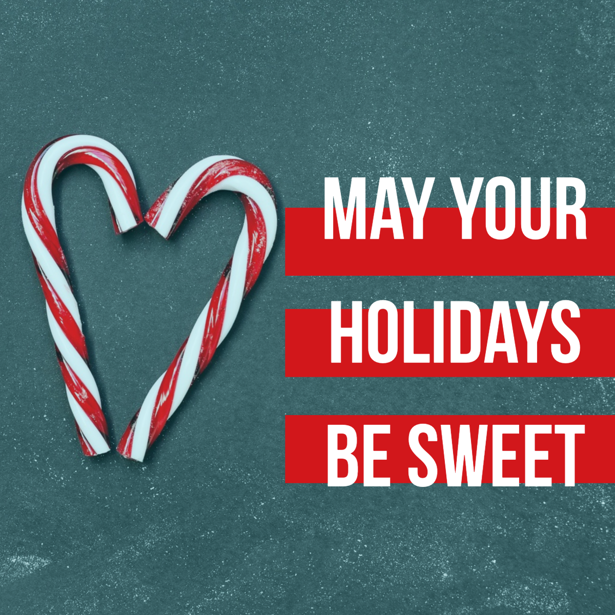Green and Red Candy Cane Heart Christmas Wishes Instagram Graphic