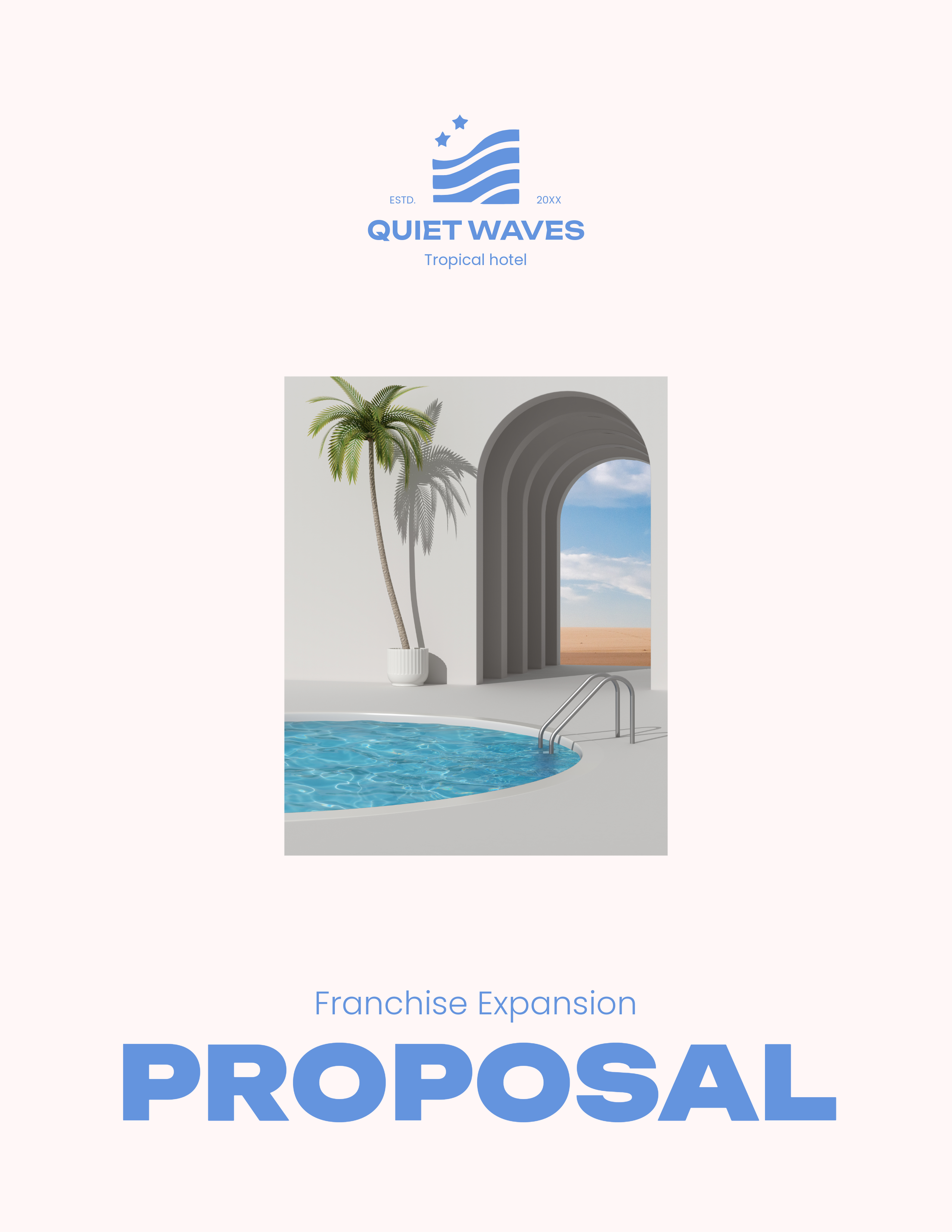 Soft Blue Contemporary Hospitality franchise Expansion White Paper