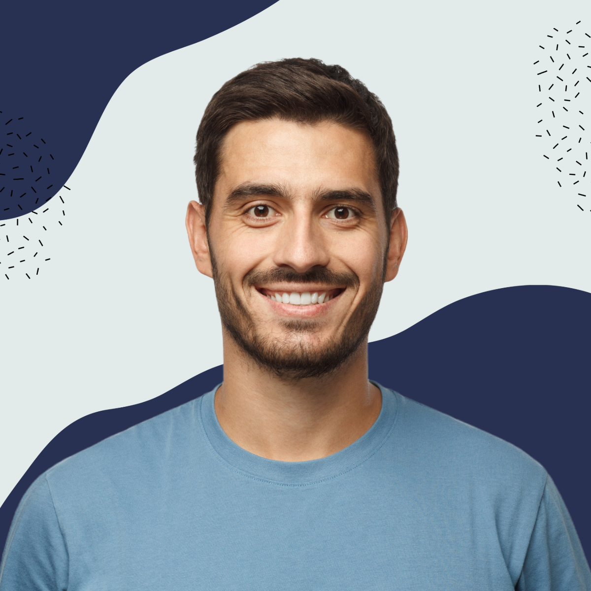 Blue Modern Dynamic Friendly Profile Picture
