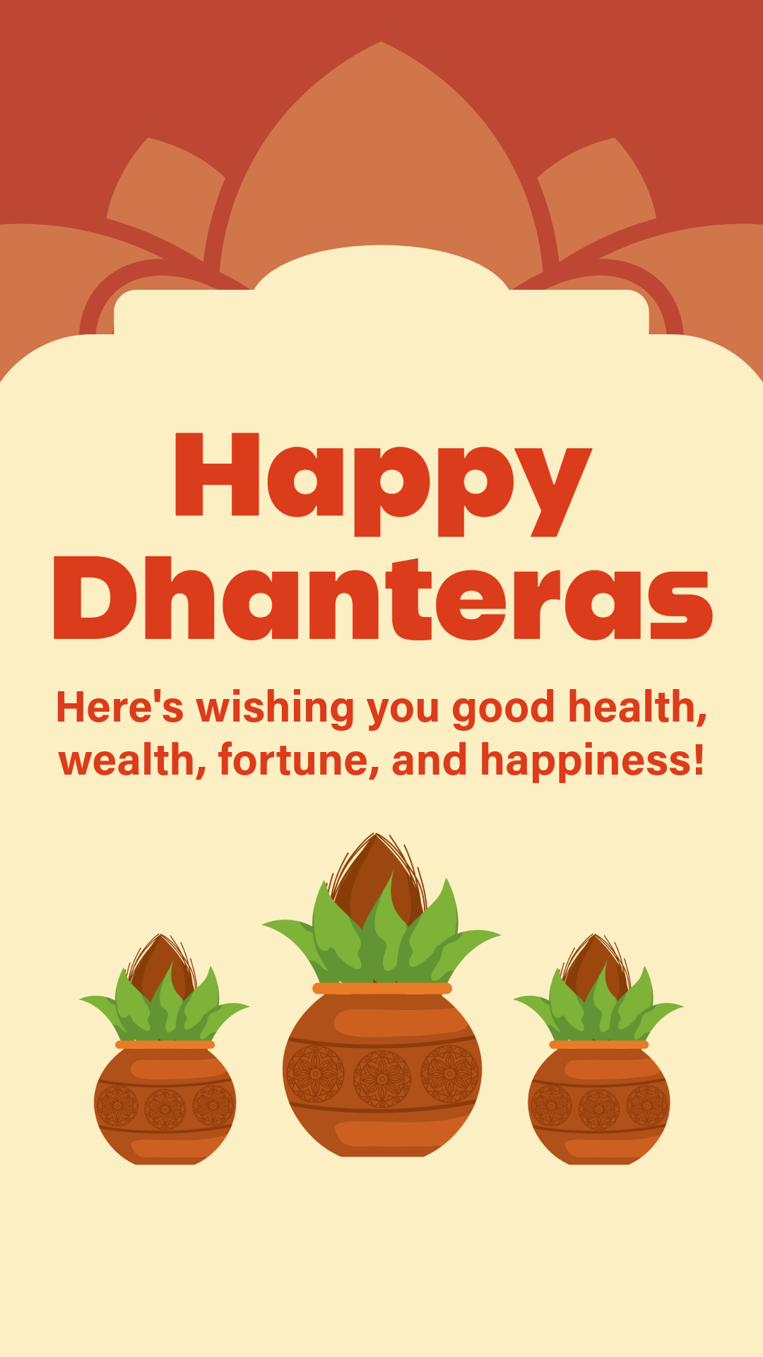 Brown Dhanteras Greetings Instagram Story