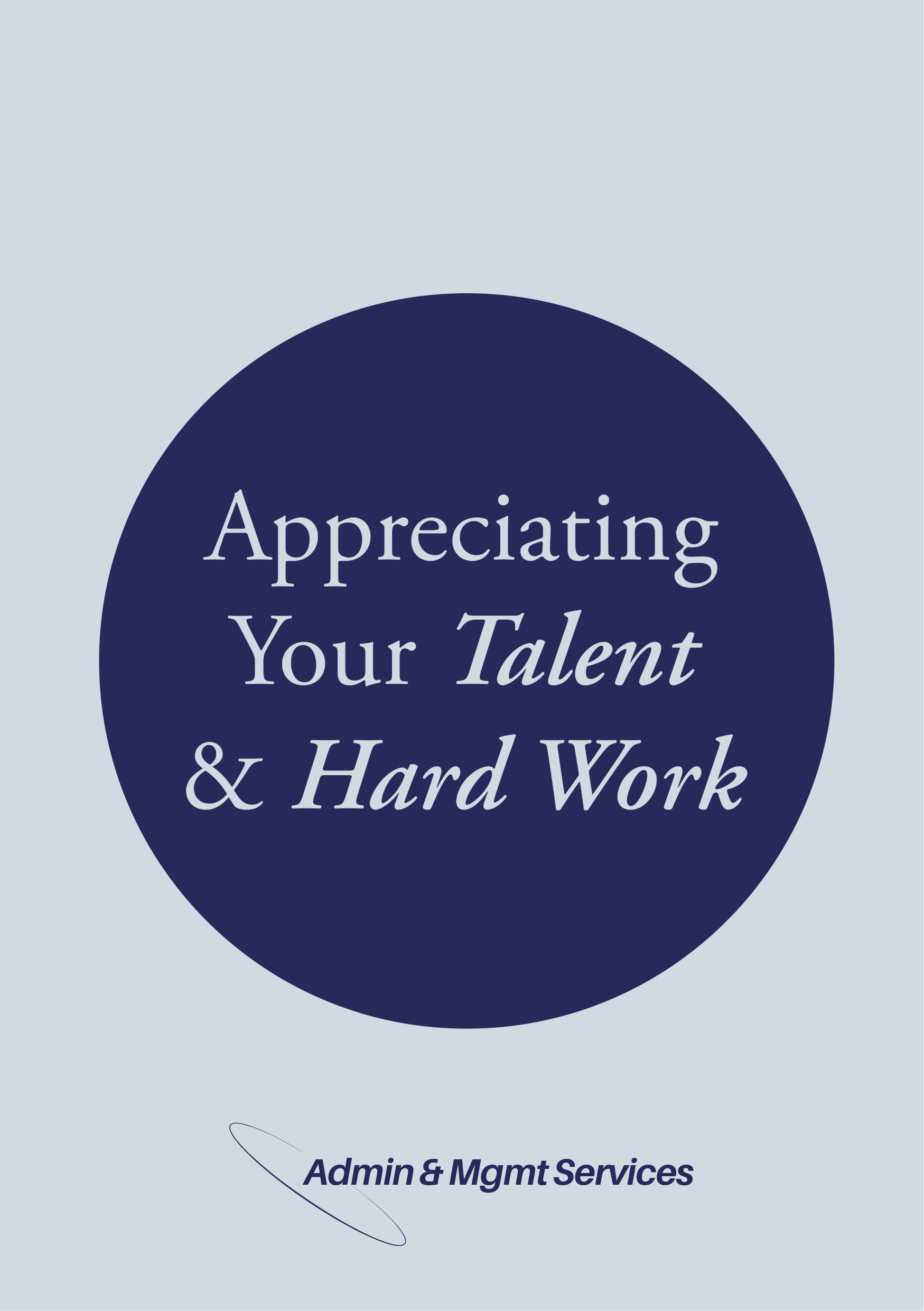 Blue A5 Motivational Business Greeting Card