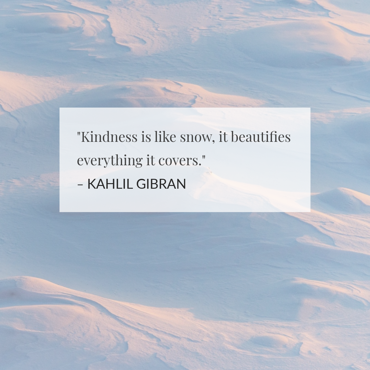 White Snowy Landscape Inspirational Quote Square Instagram Square