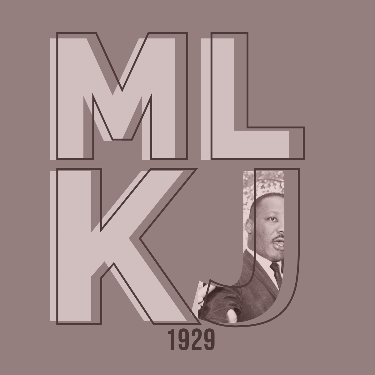 Beige Typography Martin Luther King Instagram Square