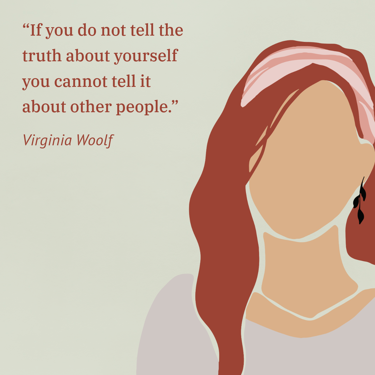Green Truth Virginia Woolf Quote Animated Instagram Square