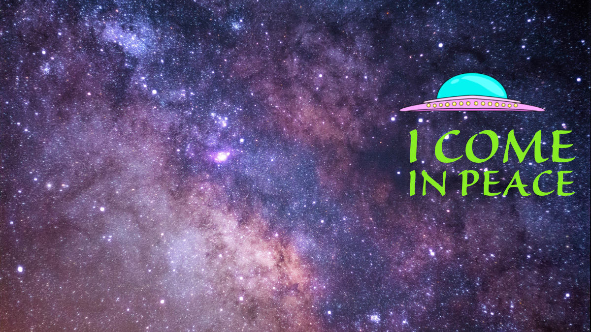 Outer Space UFO Alien Zoom Background