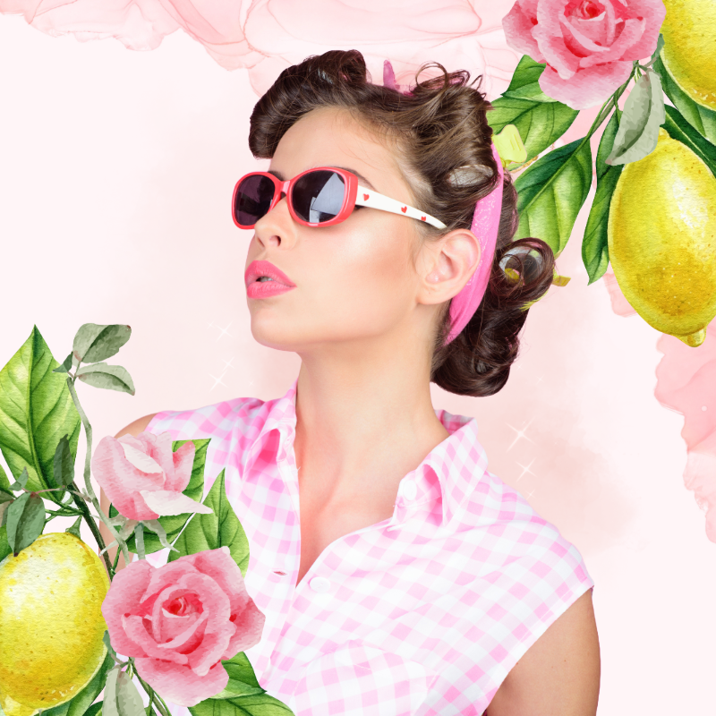 Pink And Yellow Lemon And Rose YouTube Profile Photo