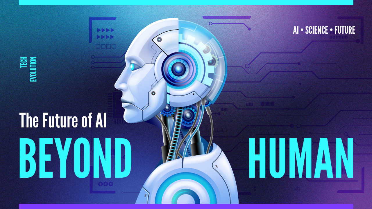 Purple and Cyan Futuristic Technology YouTube Thumbnail