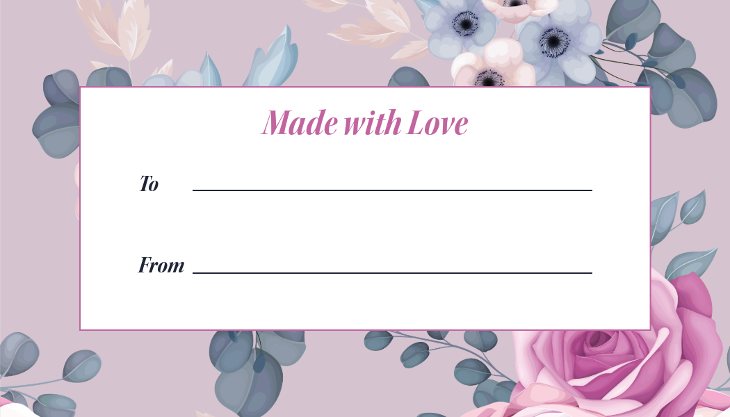 Pink Vintage Floral Gift Tag