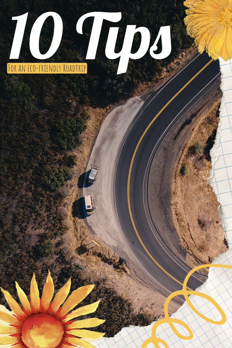 Yellow Scrapbook Eco-Friendly Roadtrip Tips Pinterest