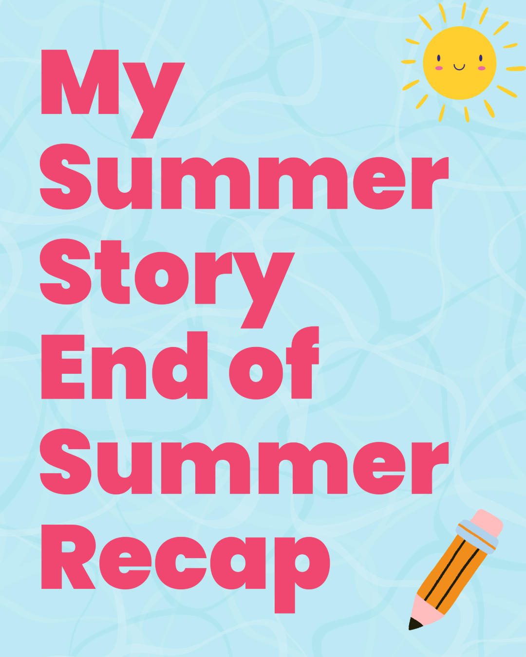 Blue End of Summer Recap Instagram Carousel