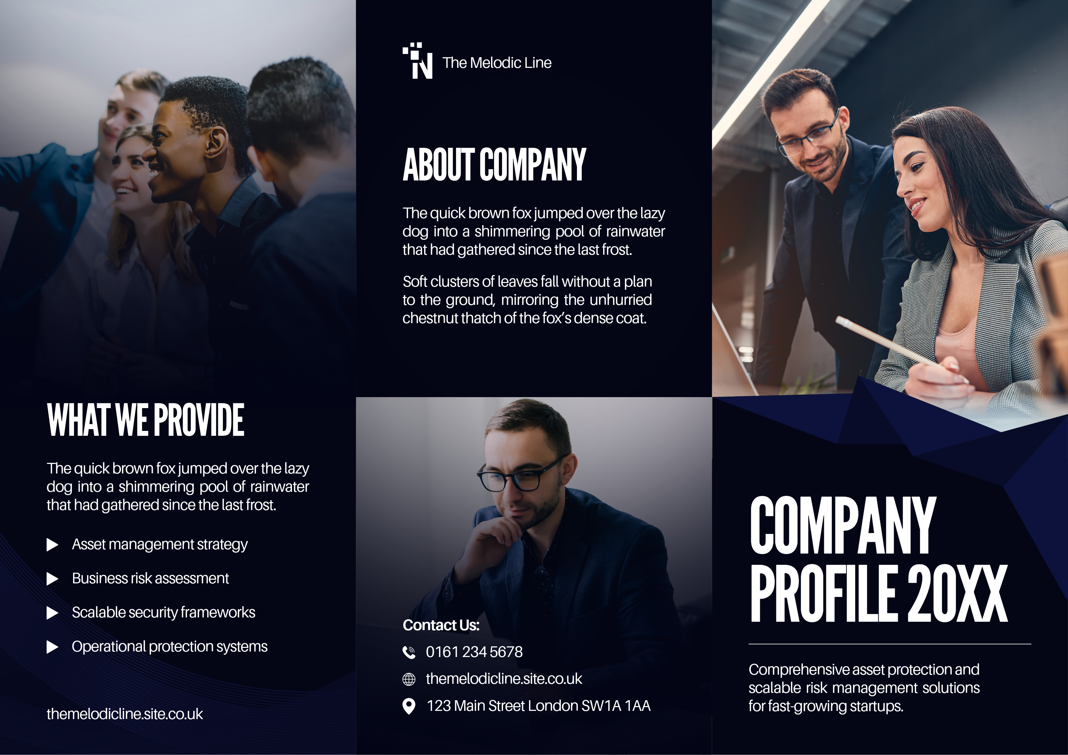 Blue and White Company Profile Brochure