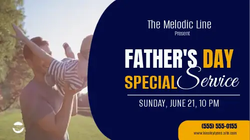 Blue and Orange Father's Day Event YouTube Video