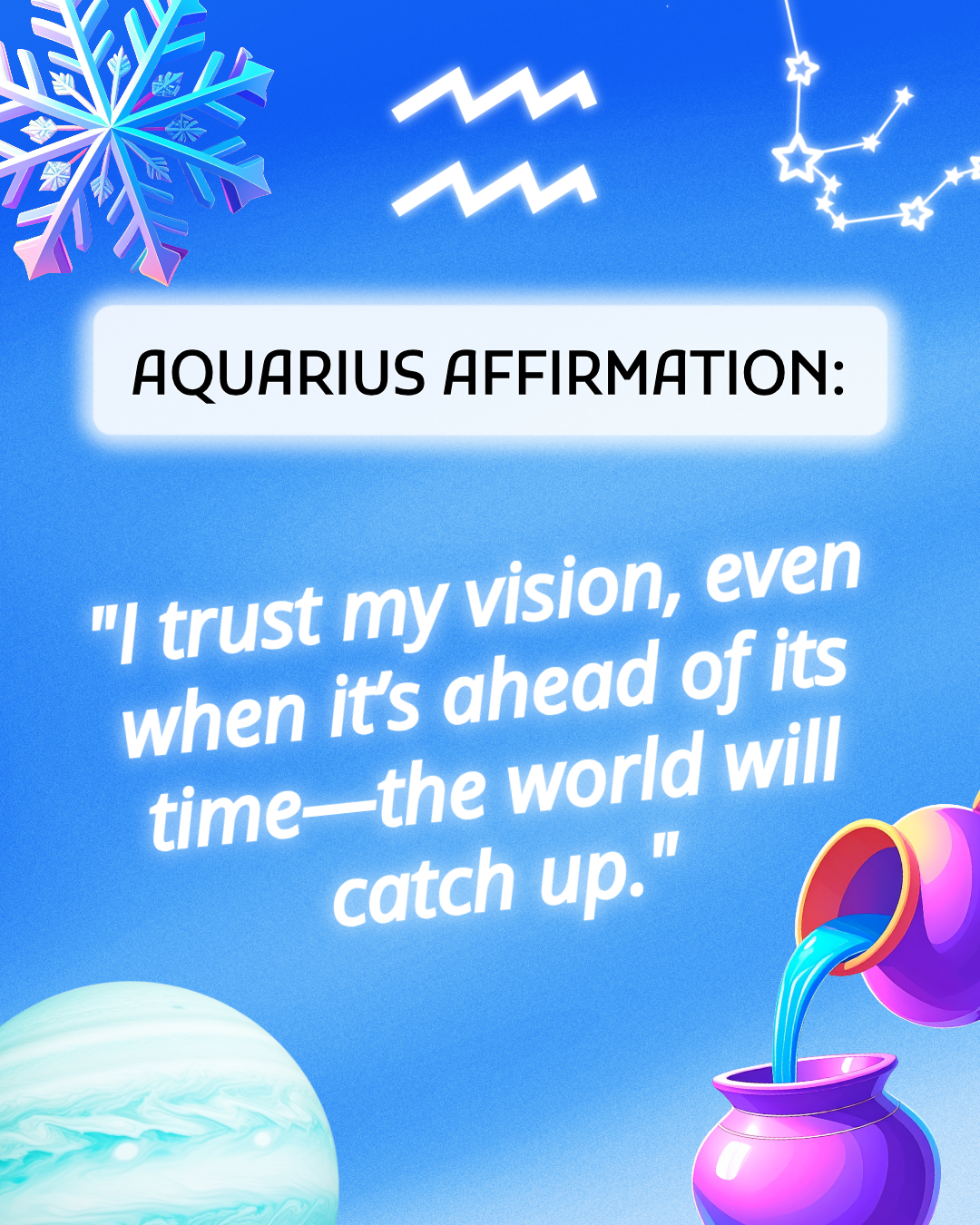 Wintery and Soft Zodiac Instagram Portrait Post