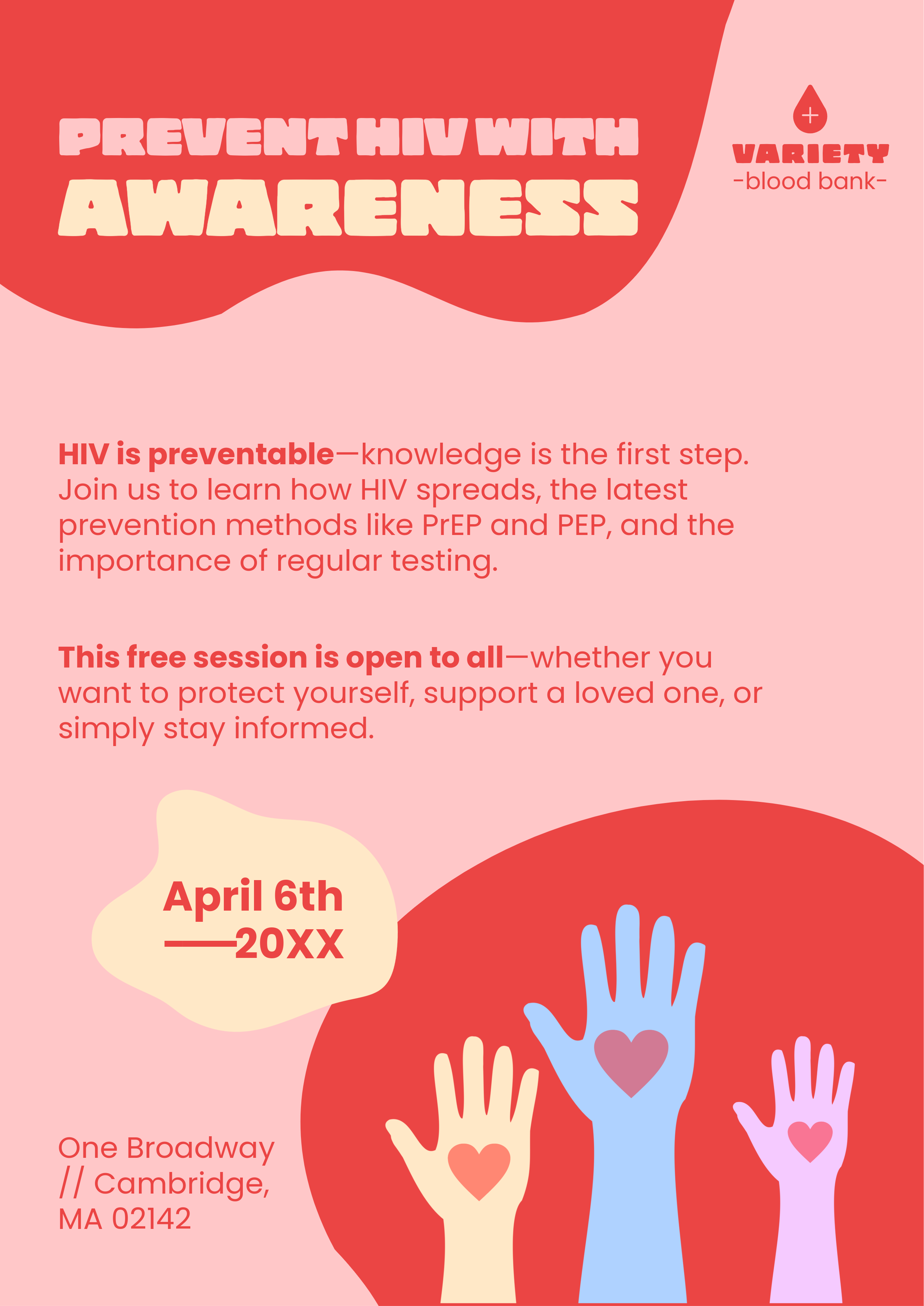 Red & Pink Nonprofit Health Equity Flyer