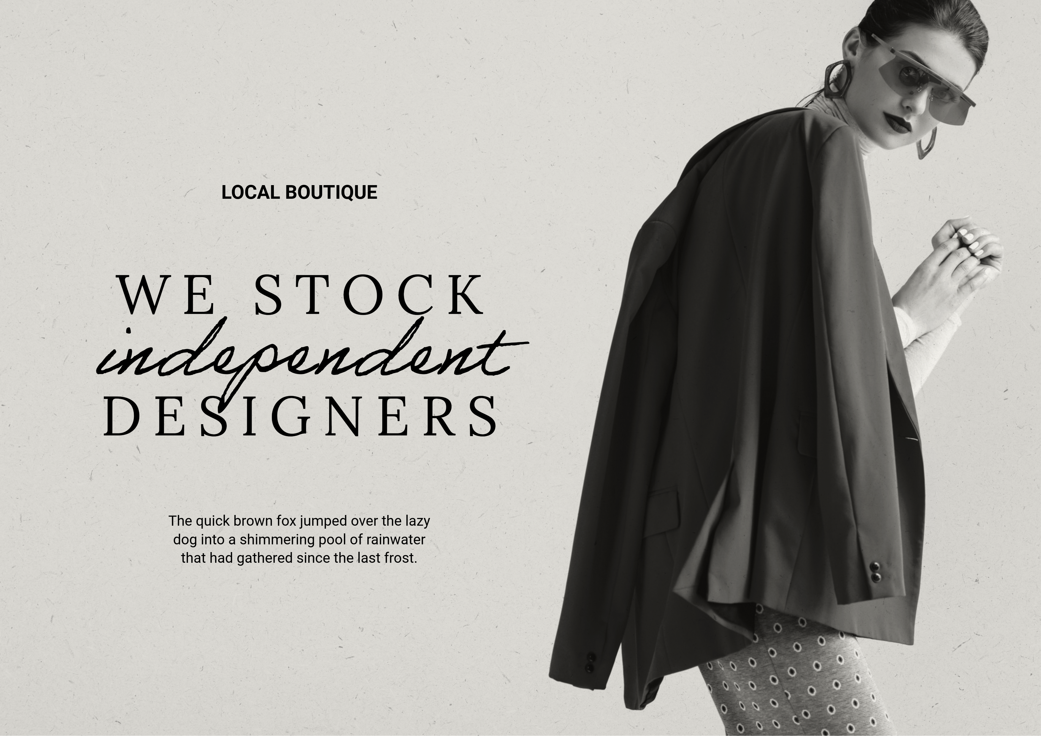 Grey Fashion Jacket Glasses Brochure A4