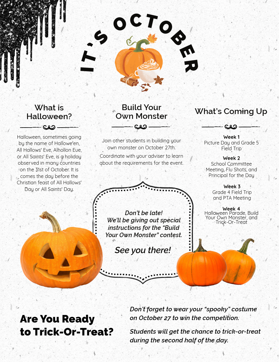 Orange October Monthly Newsletter