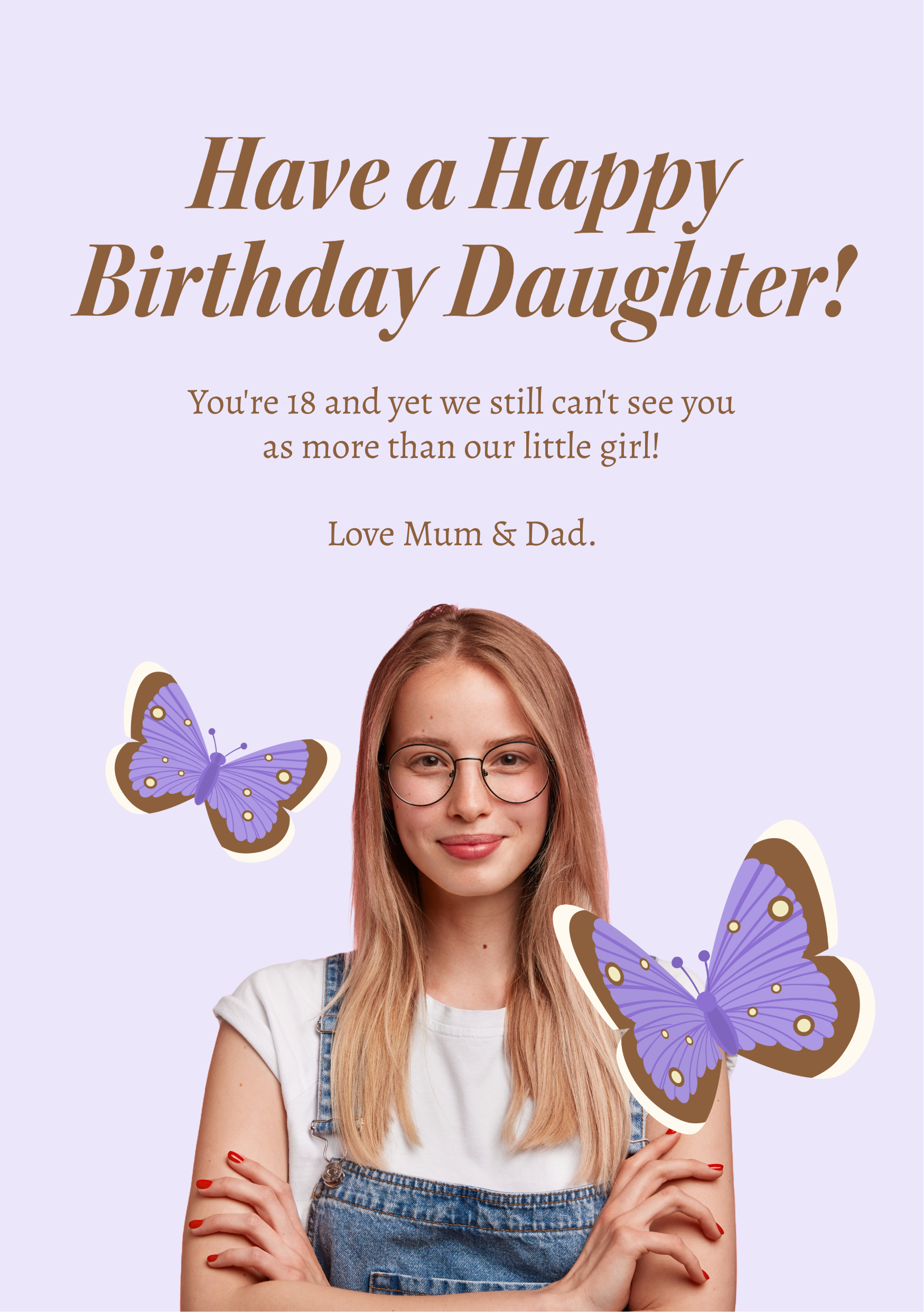Purple Birthday Card