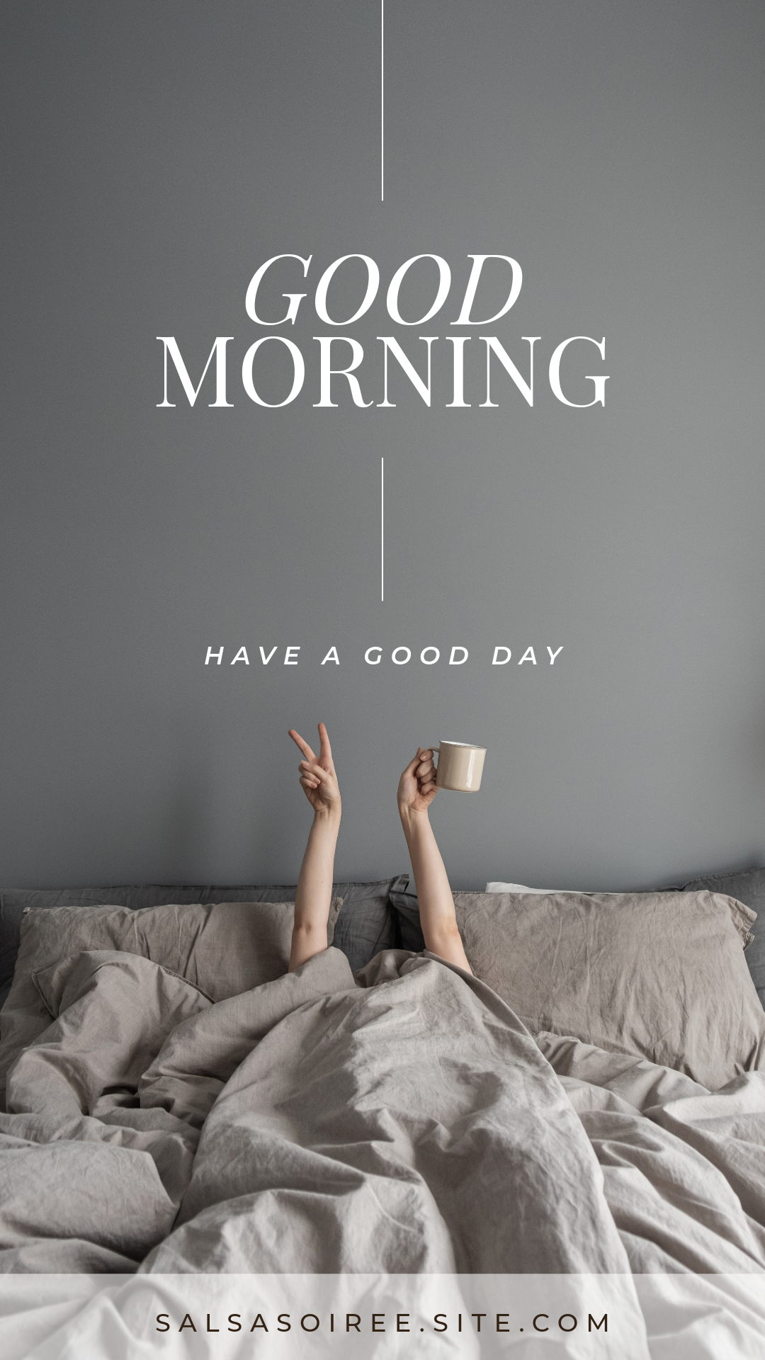 Gray Modern Minimalist Good Morning Instagram Story