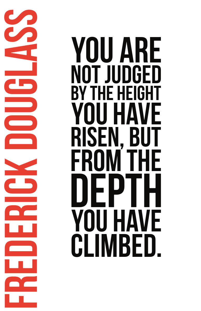 Red Black Frederick Douglass Quote Poster