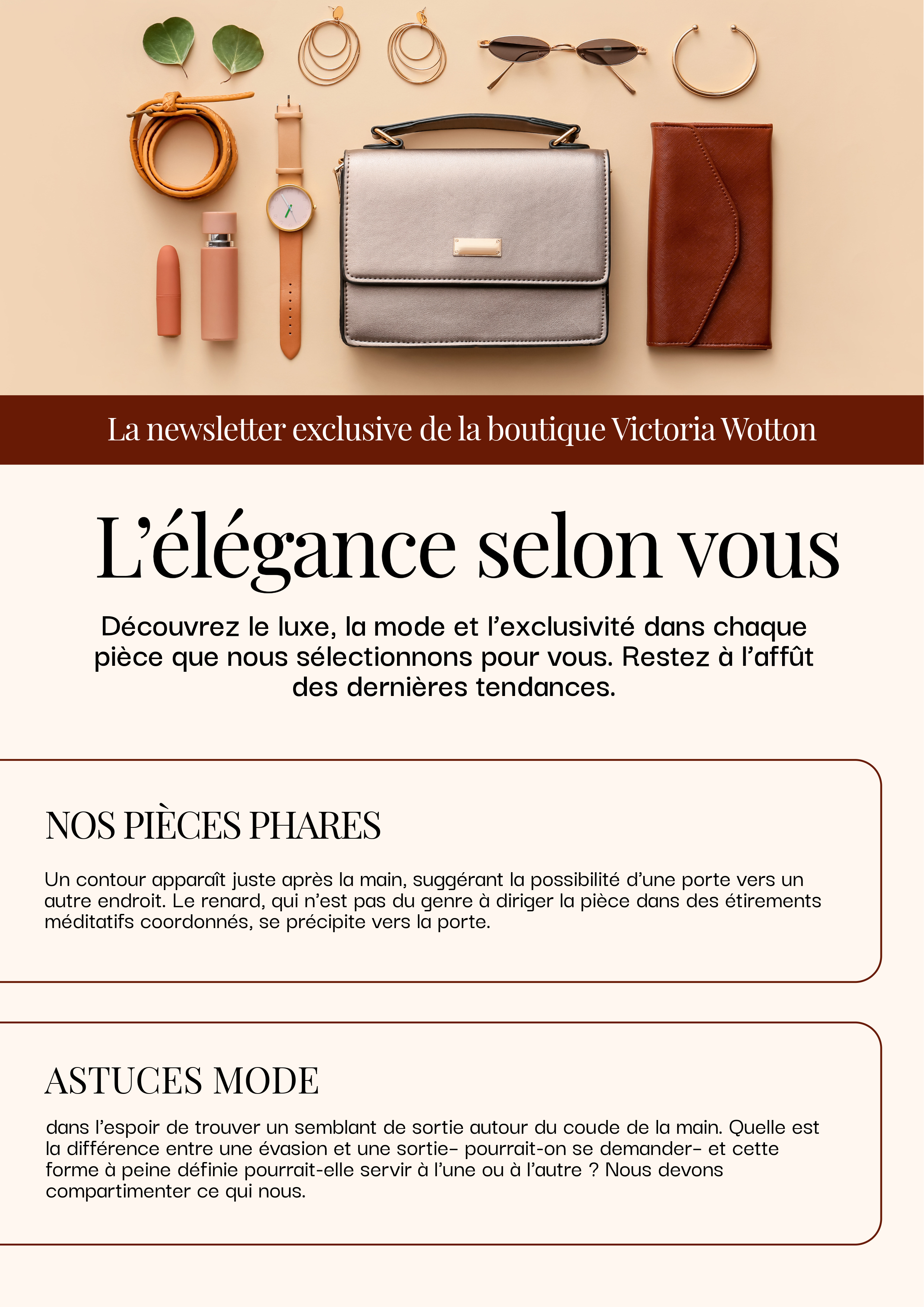 Brown Fashion Newsletter