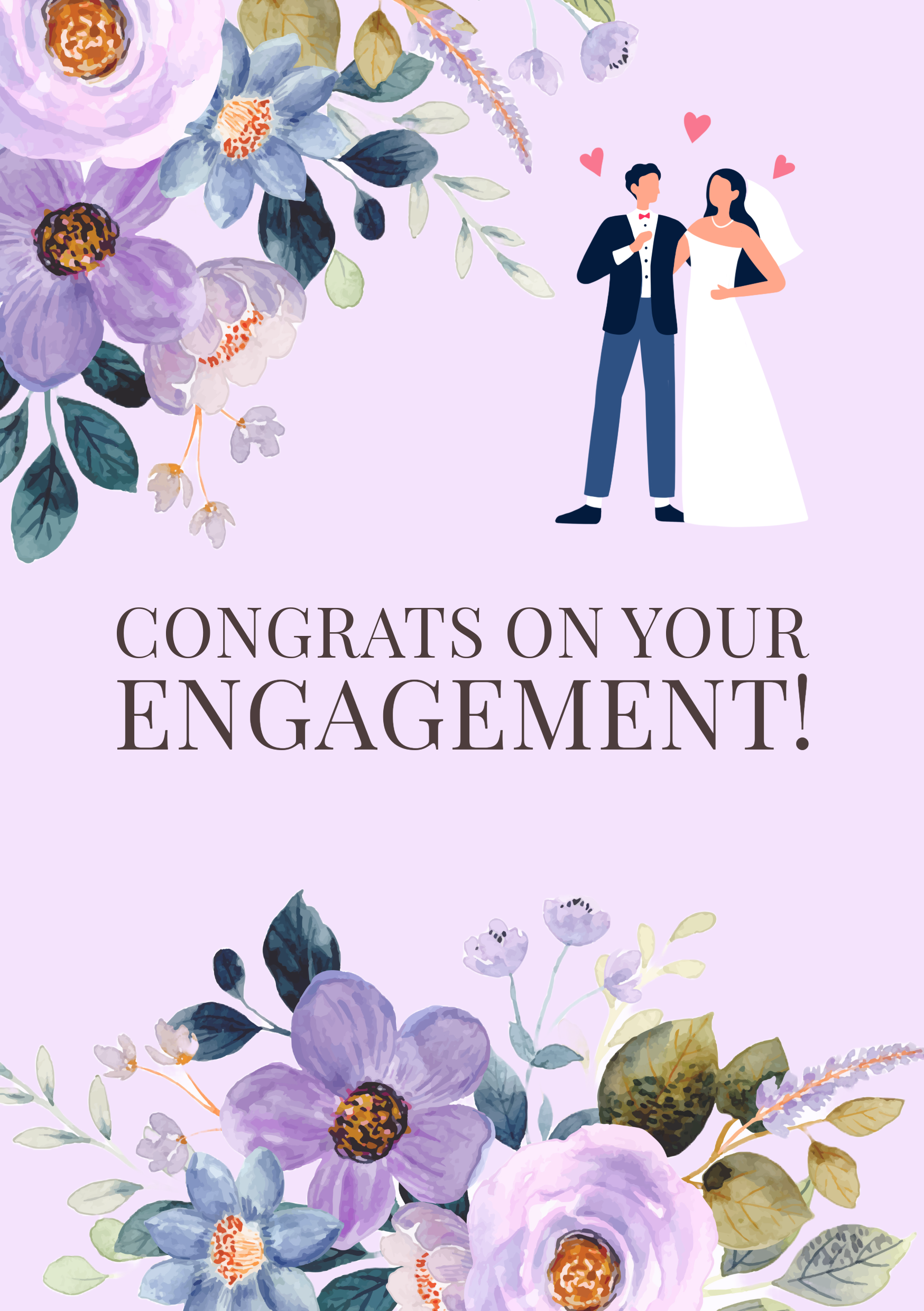 Purple Congratulation Card