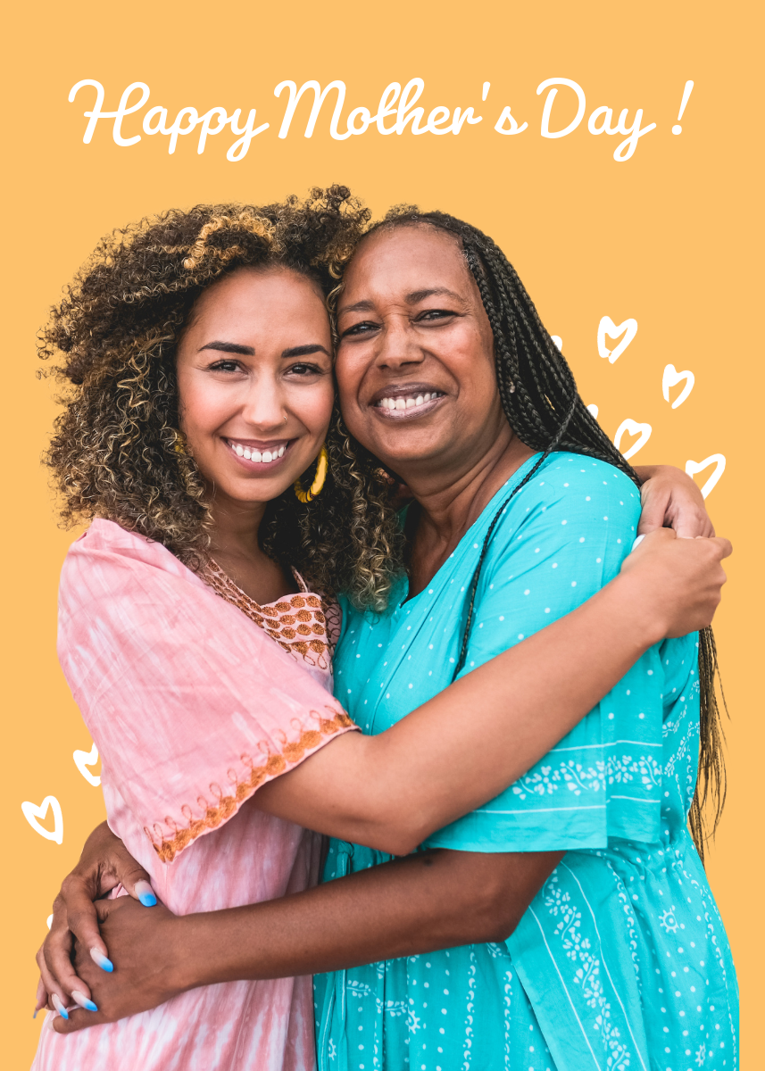 Yellow Cute Photo Women Card Greeting