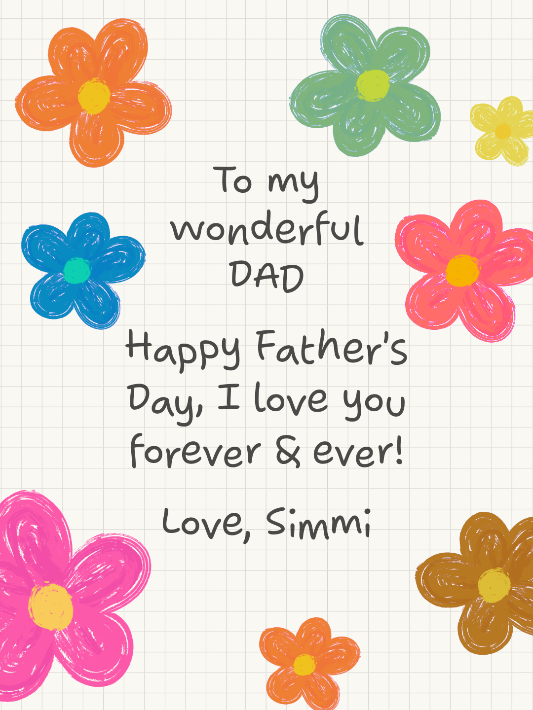 Off-white and Orange Father's Day WhatsApp Post