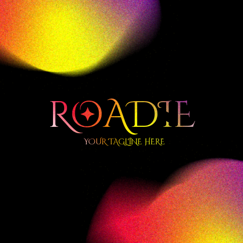 Red and Yellow Textured Grains Fashion Logo