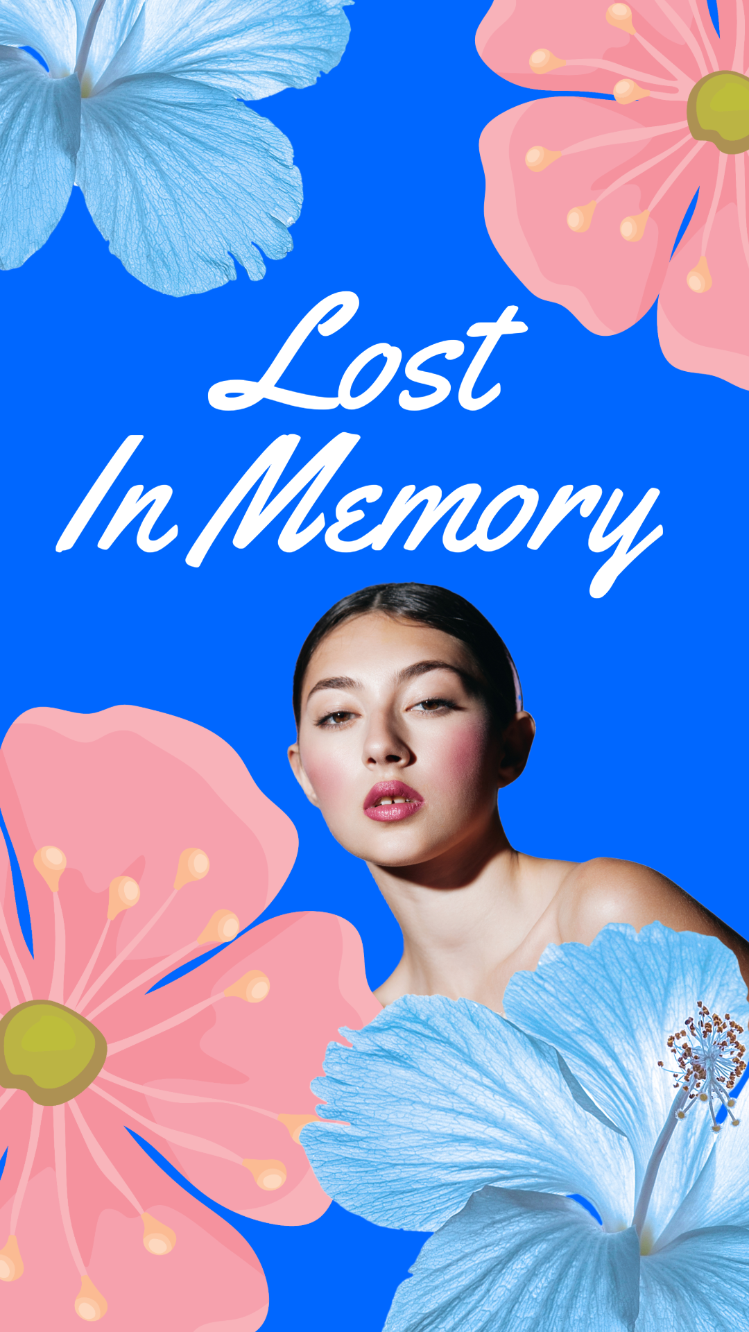 Blue and Pink Photo Collage