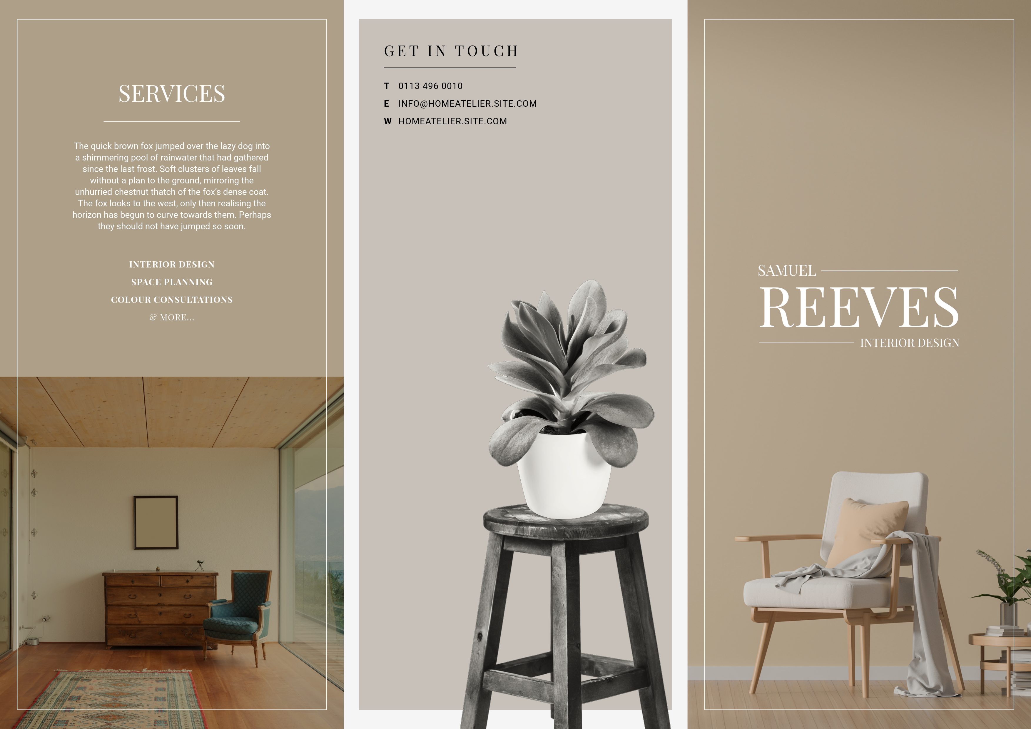 Brown Interior Designer Brochure A4
