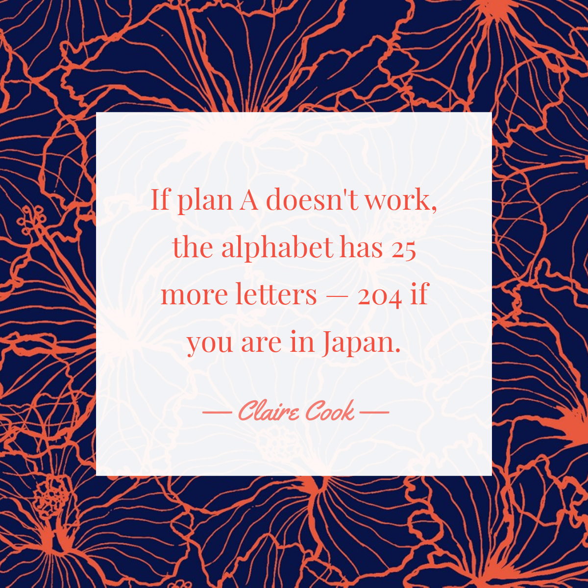 Black, Red and White Claire Cook Quote Instagram Post