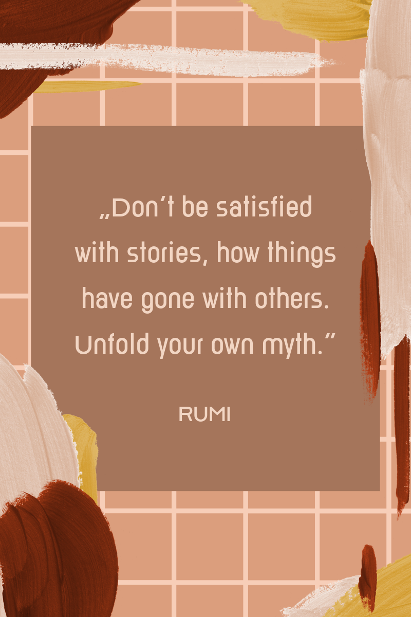 Brown & Beige Painted Unfold Your Own Myth Runi Pinterest Post