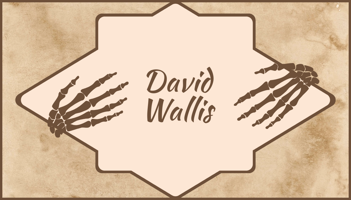 Beige Old Bones Halloween Party Place Card