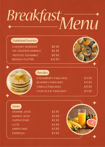 Breakfast Menu Breakfast Menu