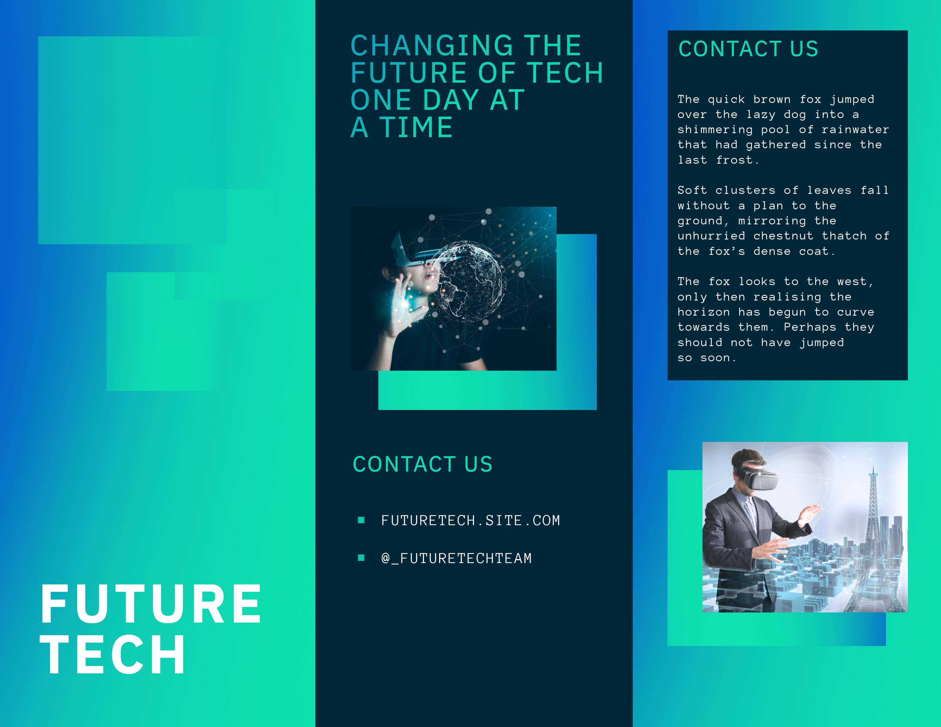 Green and Blue Tech Company Brochure