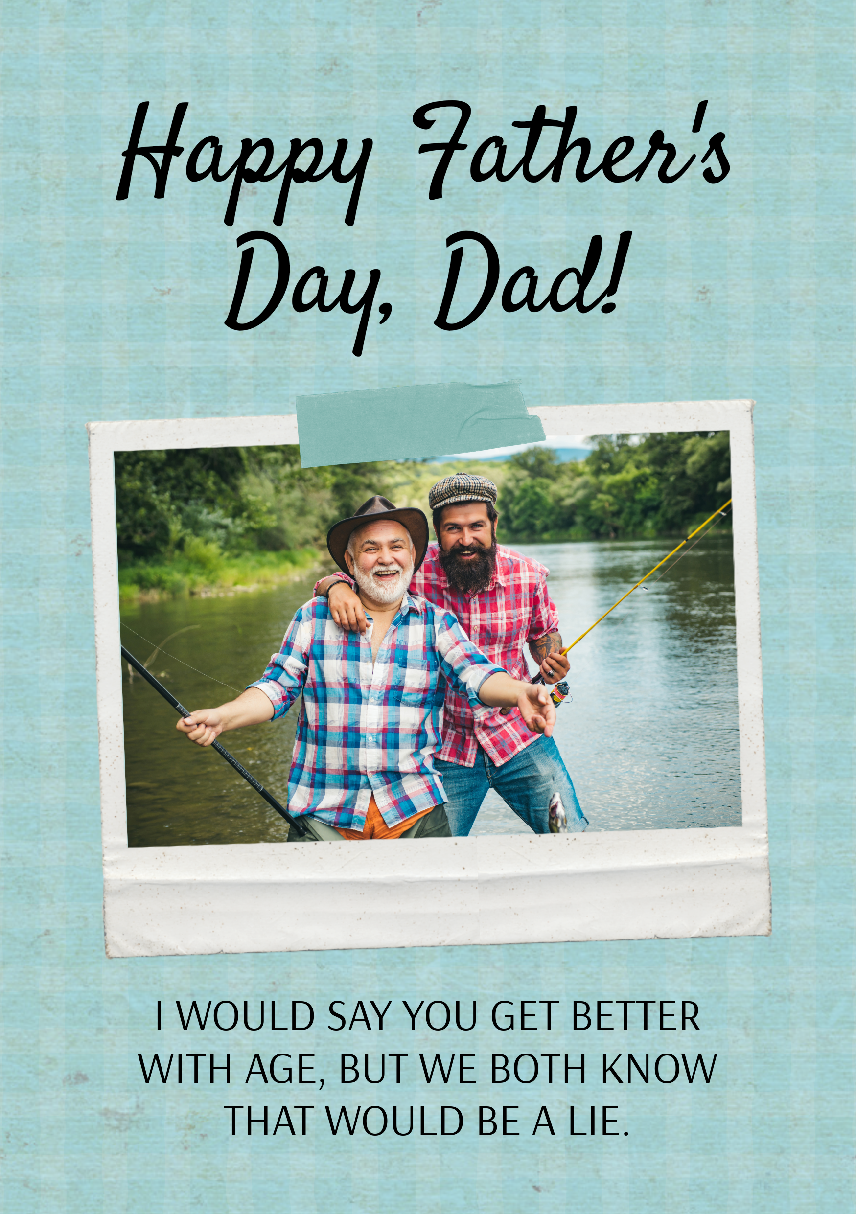 Turquoise Funny Father's Day Card