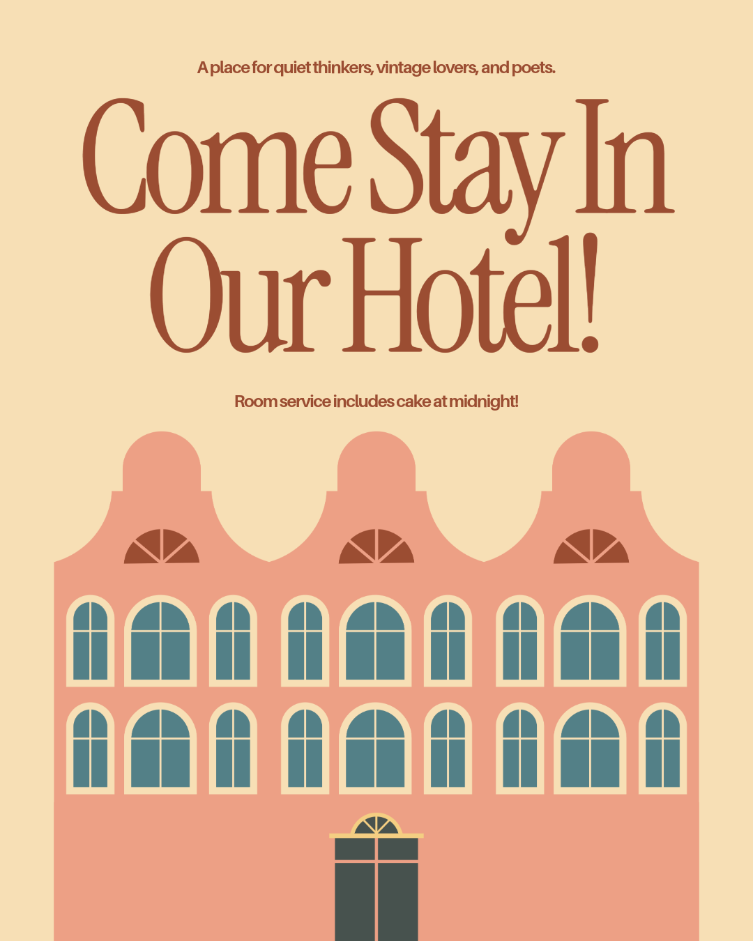 Brown and Beige Hotel Promo Pinterest Post