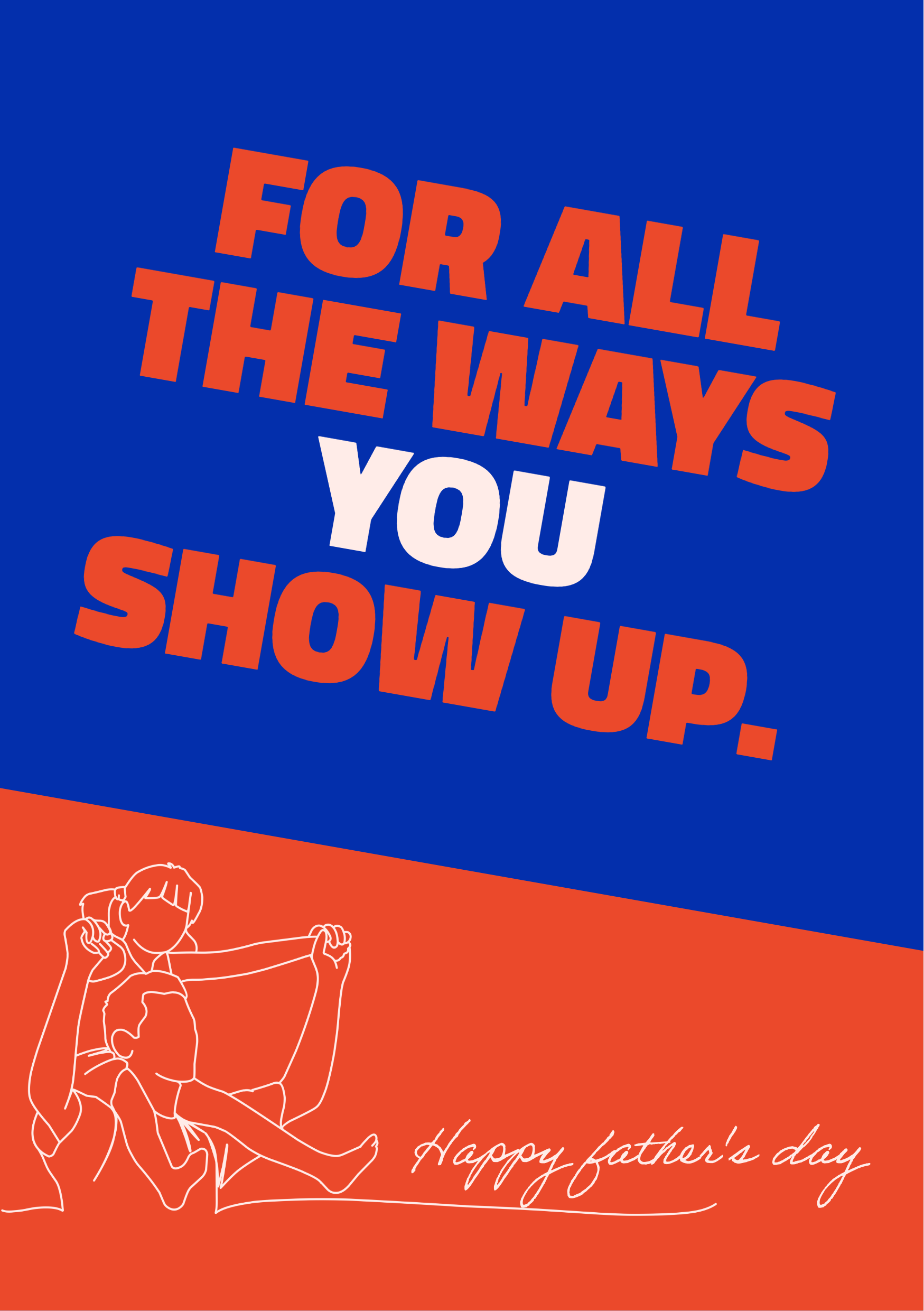 Blue Father's Day Card