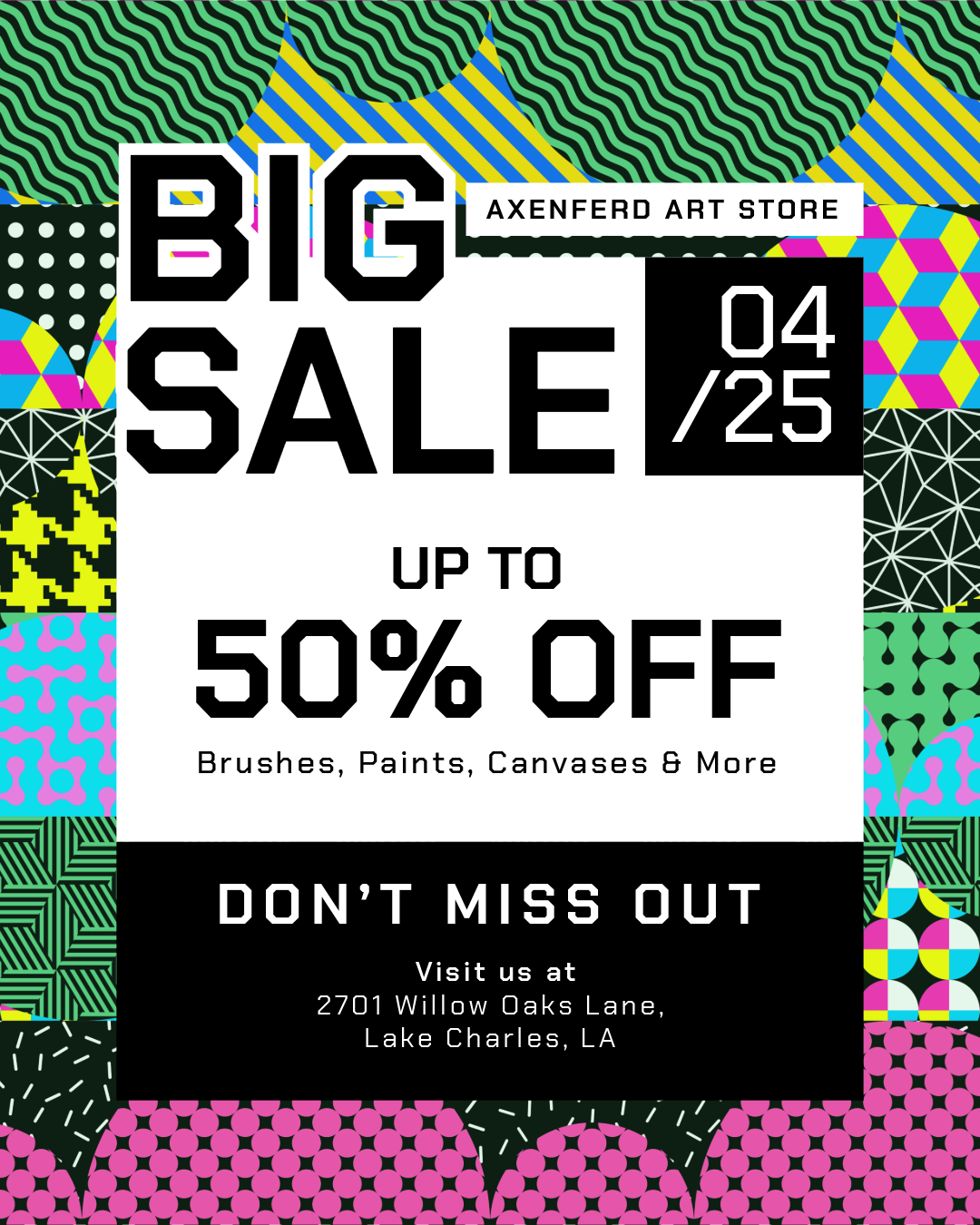 Multicolor Black and White Pop Art Store Sale Instagram Ad