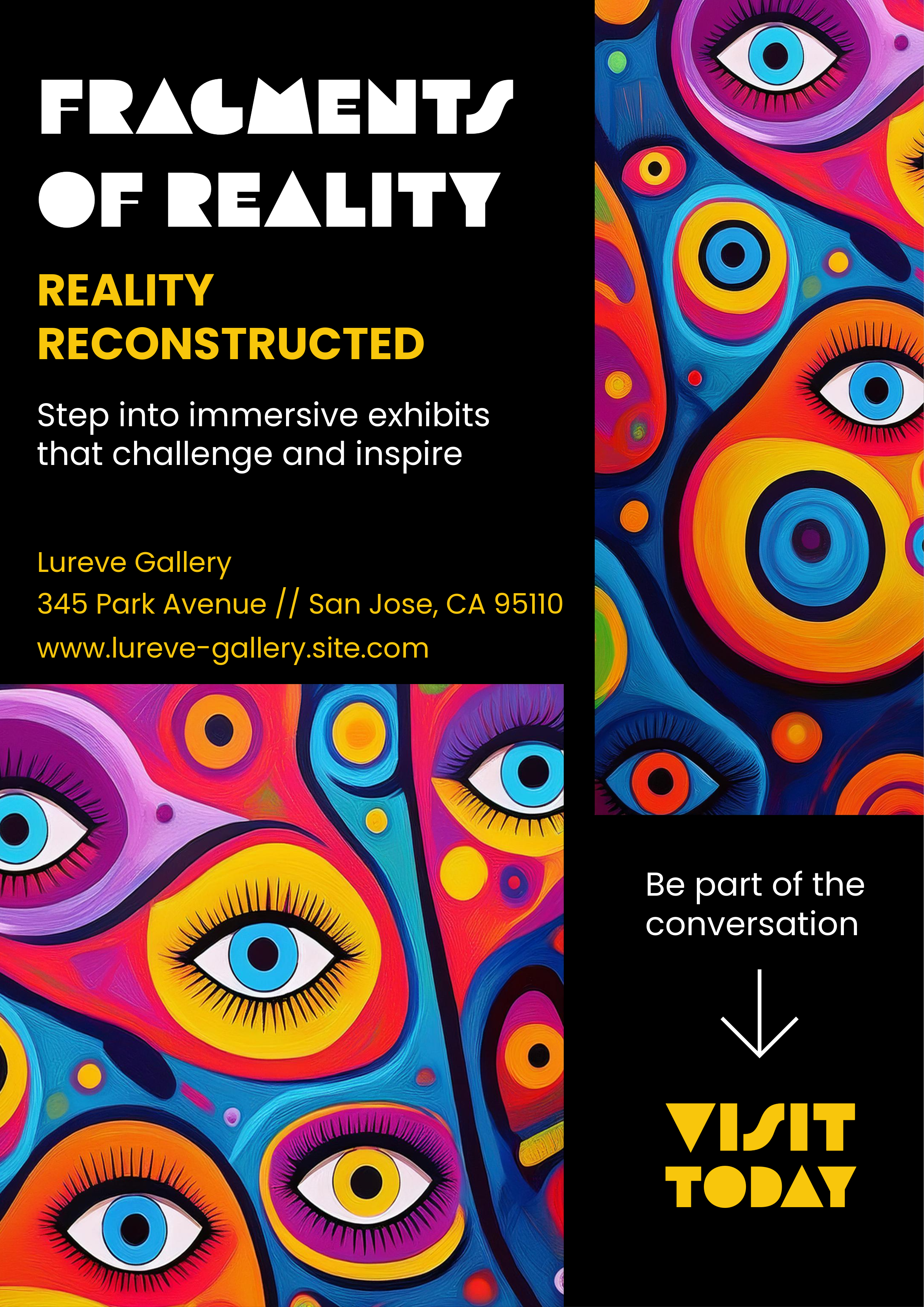 Colourful Art Gallery Exhibition Flyer