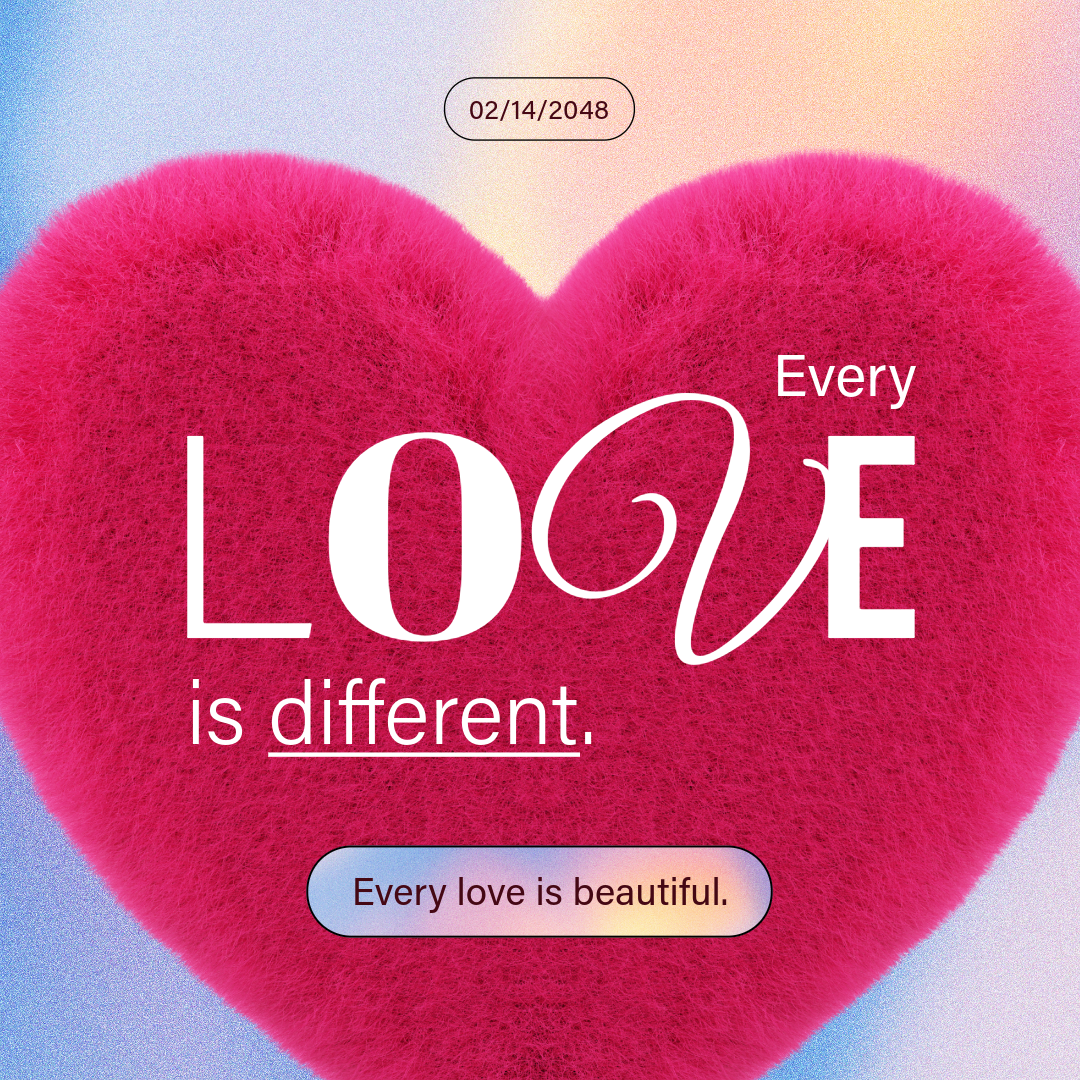 Pink and Pastel Colors Valentine`s Day Message Facebook Post
