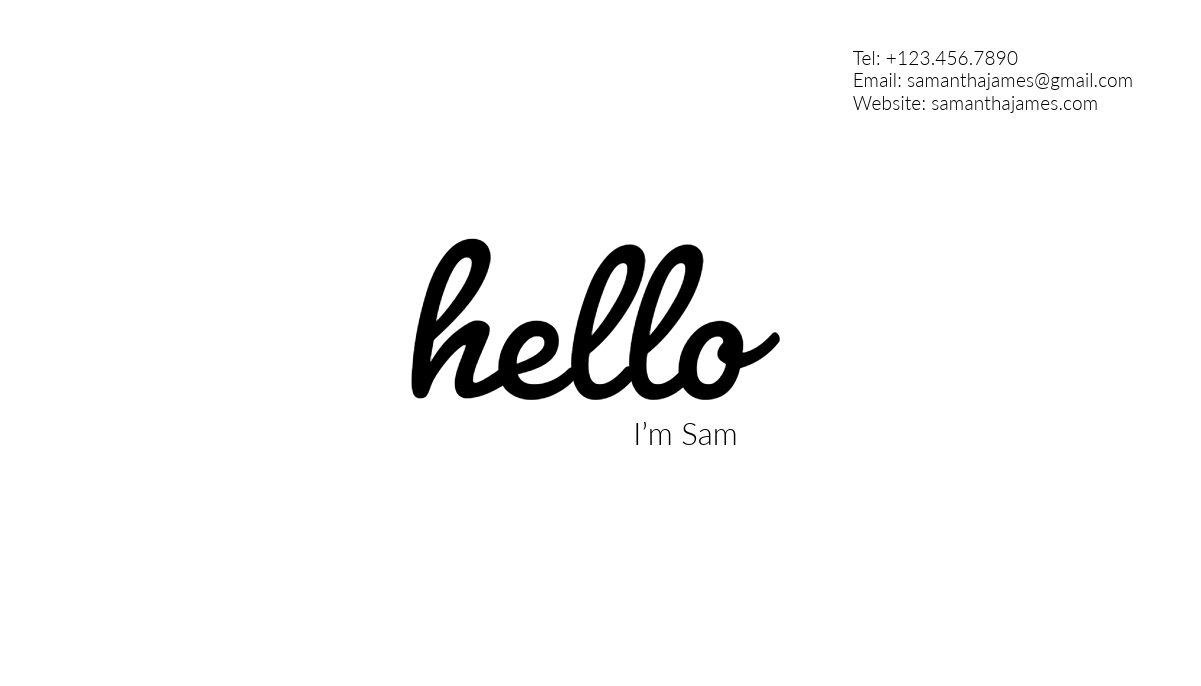 Black and White Professional Business Card