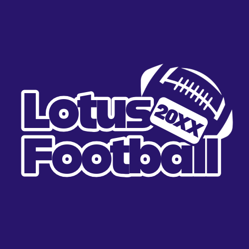 Blue and White School Football Team Logo