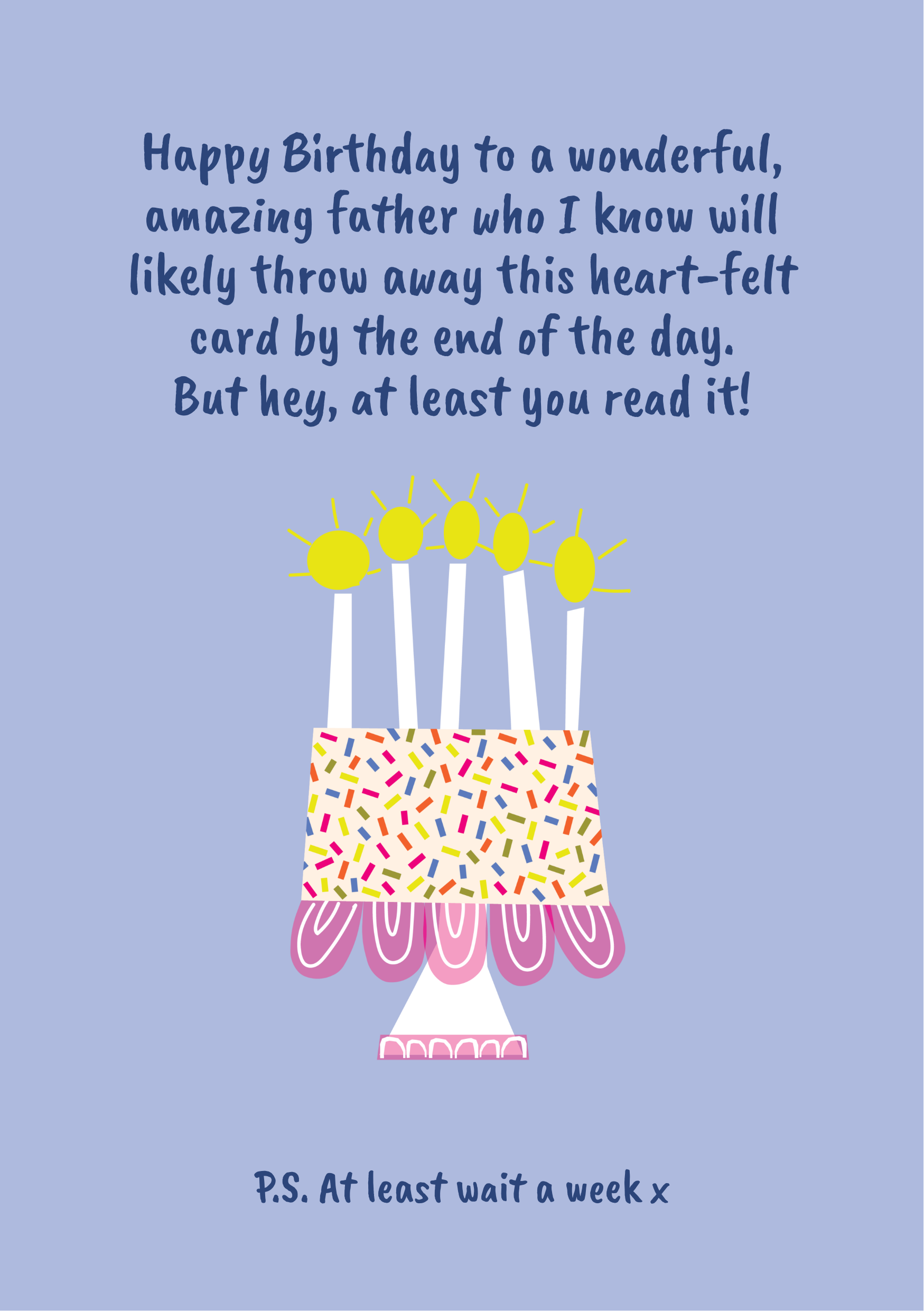 Blue Birthday Card
