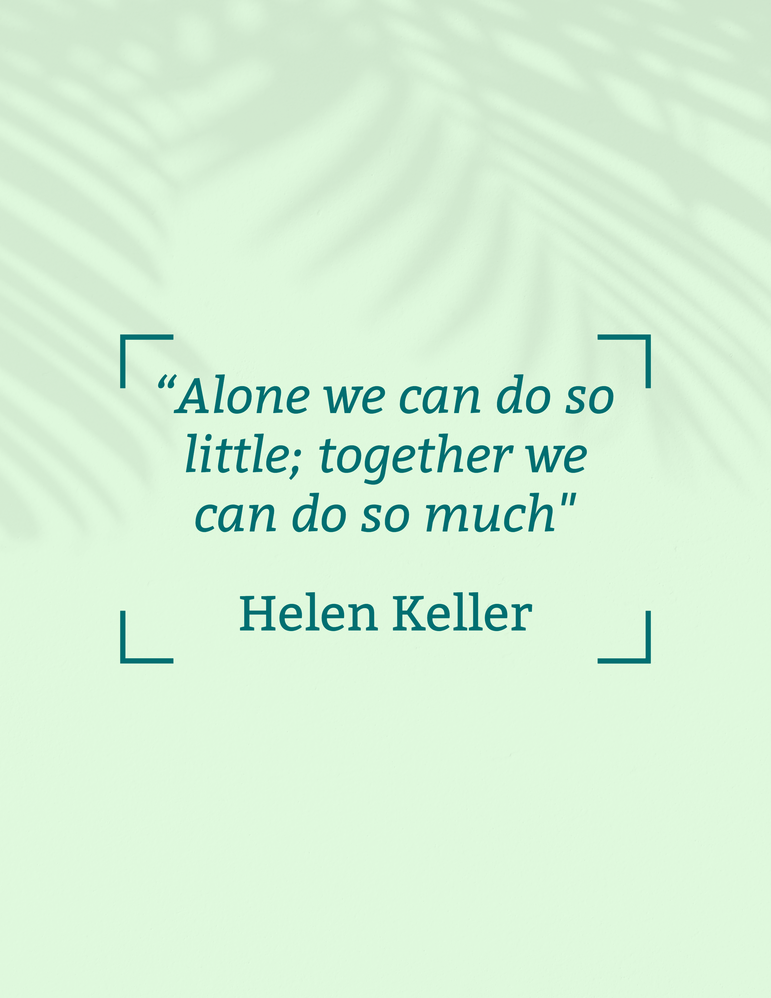 Green Palm Motivational Quote Divider Page