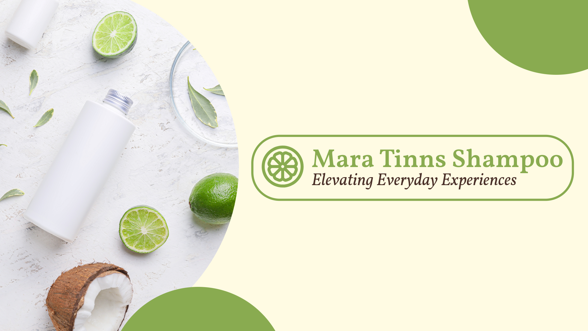 Beige and Green Shampoo Investor Pitch Deck