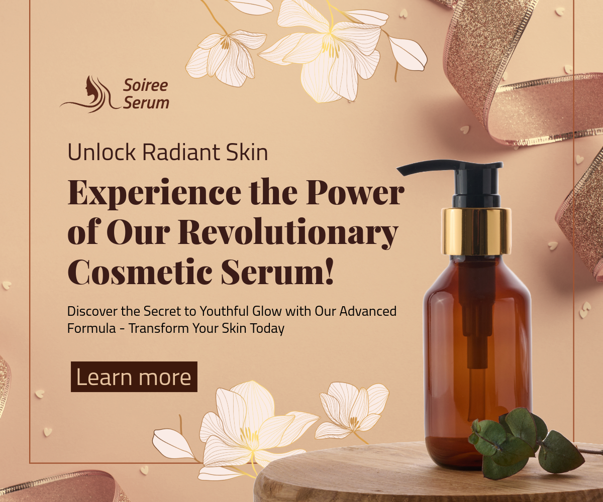 Brown Skincare Serum Web Banner